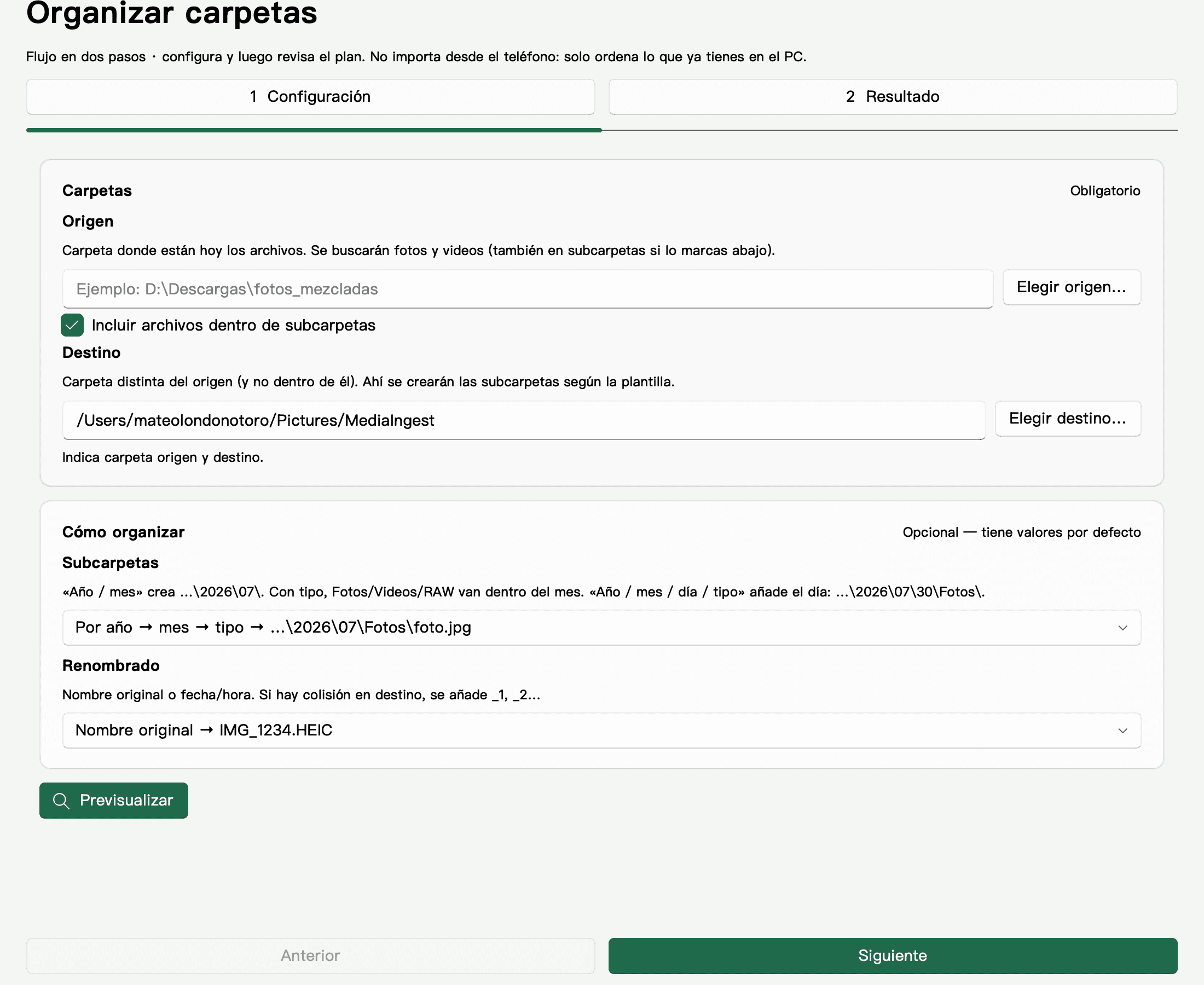 Transferencia Organizar (test)